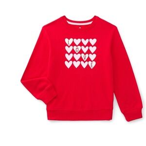Red Love Heart Kids Sweatshirt